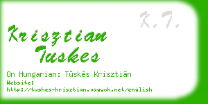 krisztian tuskes business card